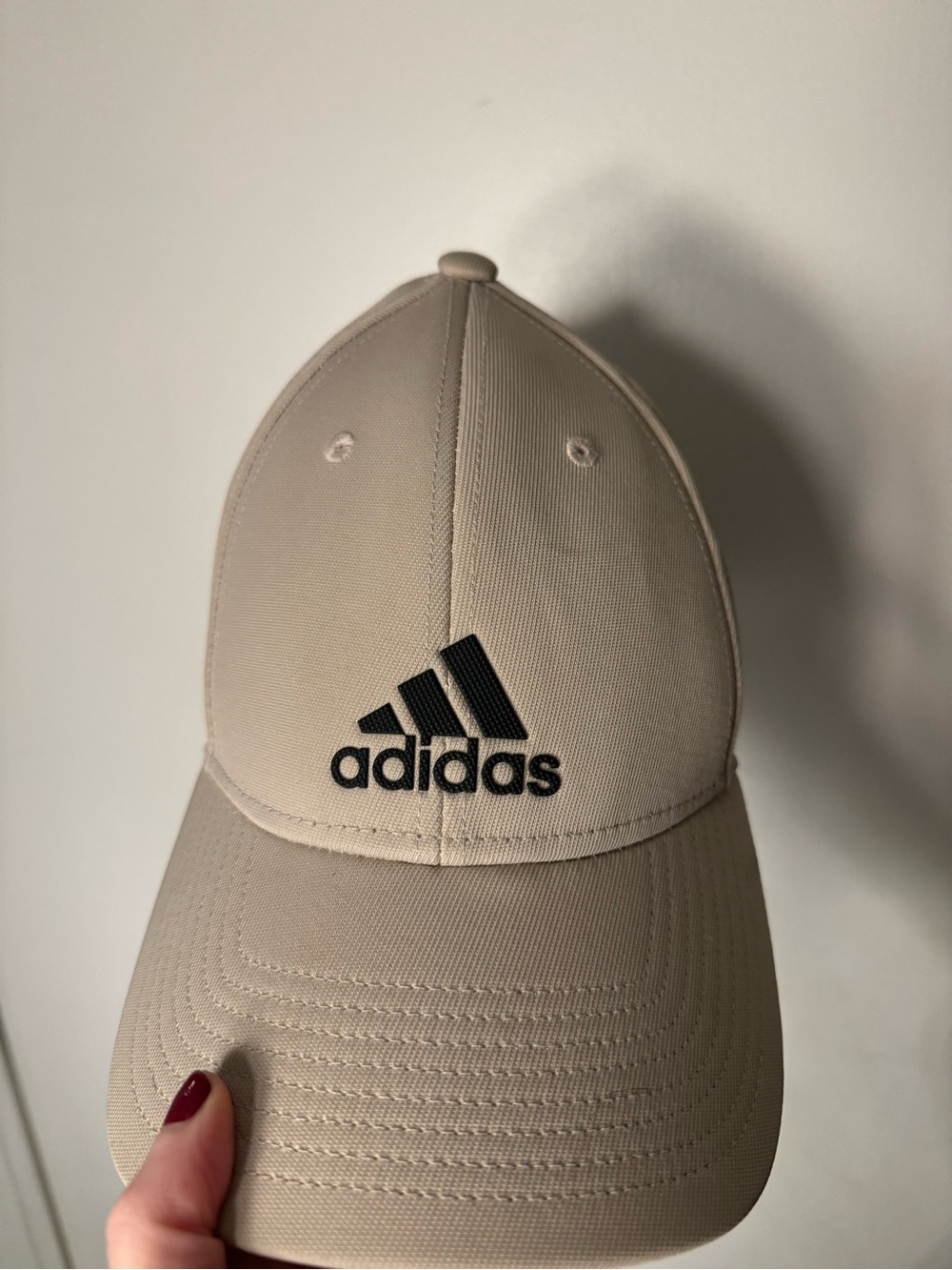 cream/tan Adidas hat